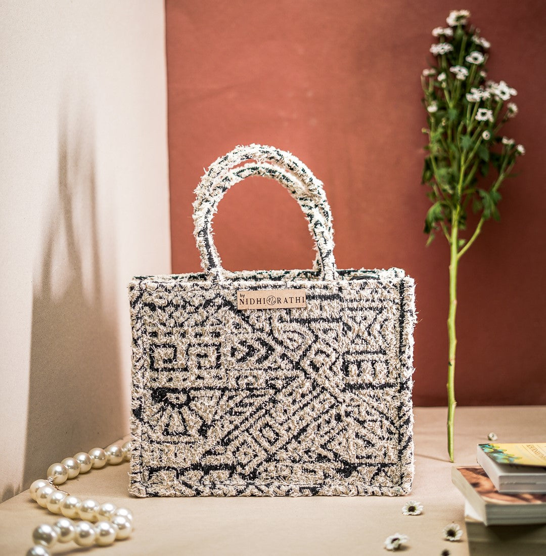 Nidhi_Rathi_Self_Design_Oversized_Structured_Handheld_Bag