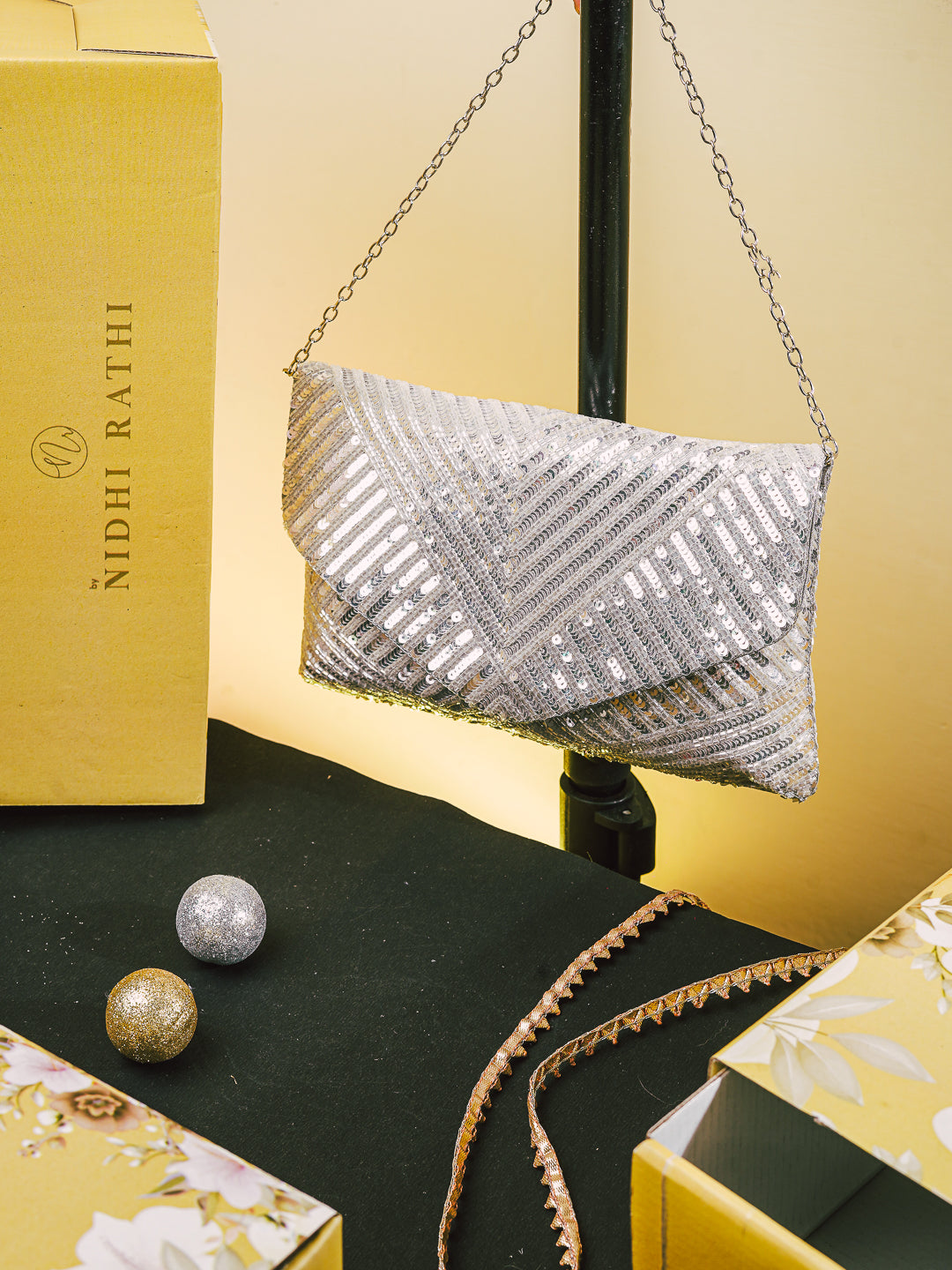NR_Silver_Sequin_Flap_Bag_Nidhi_Rathi