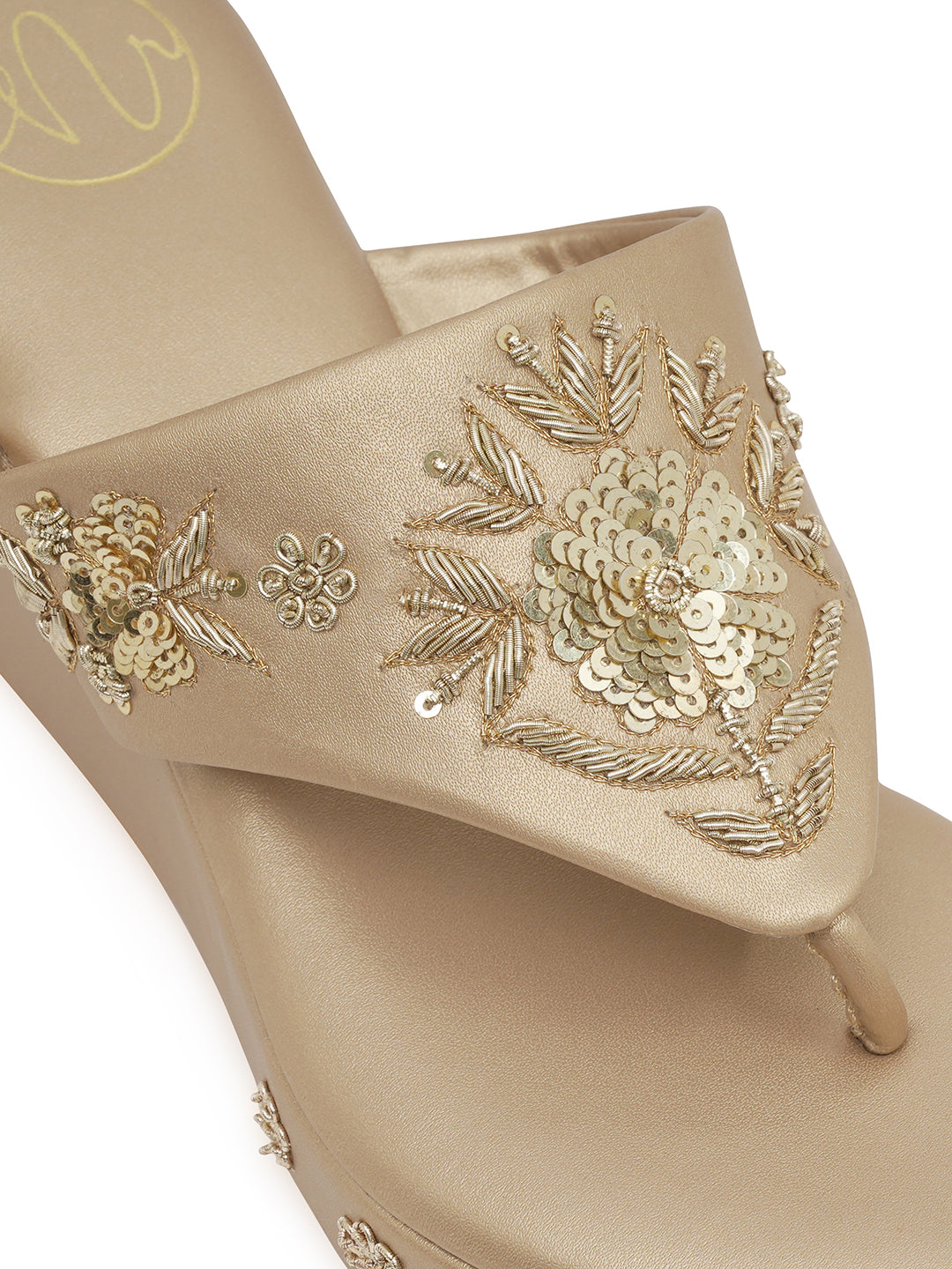 Embellished Ethnic Wedge Sandals