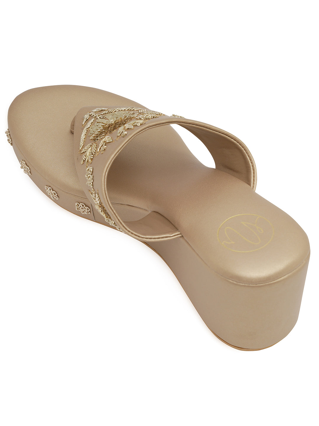 Embellished Ethnic Wedge Sandals