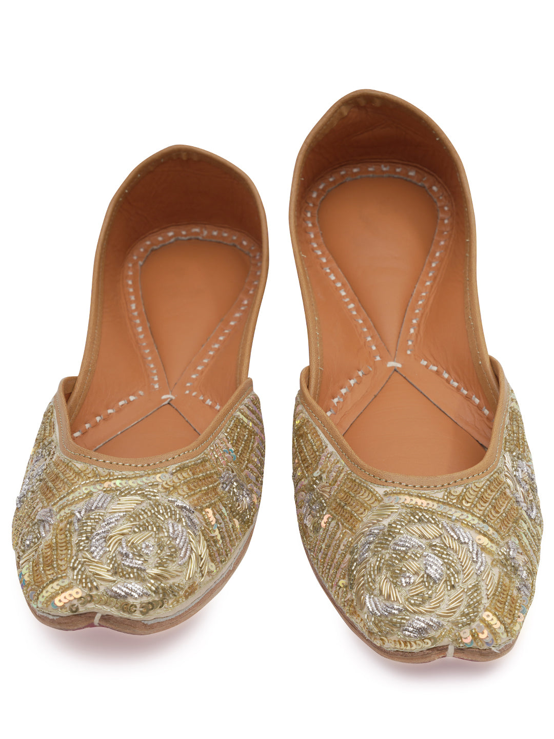 NR By Nidhi Rathi Women embroidered Mojaris Flats
