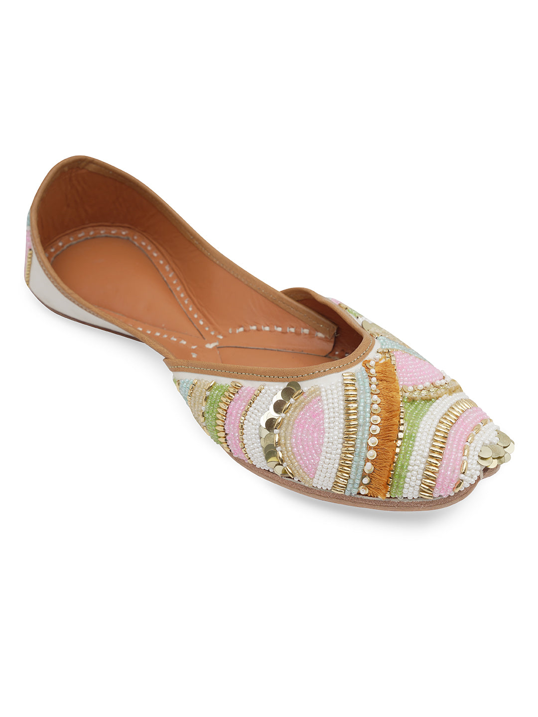 Women Embellished Mojaris Flats