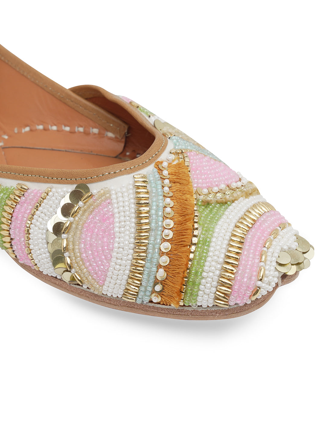 Women Embellished Mojaris Flats