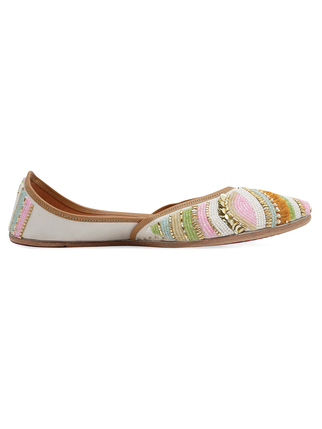 Women Embellished Mojaris Flats