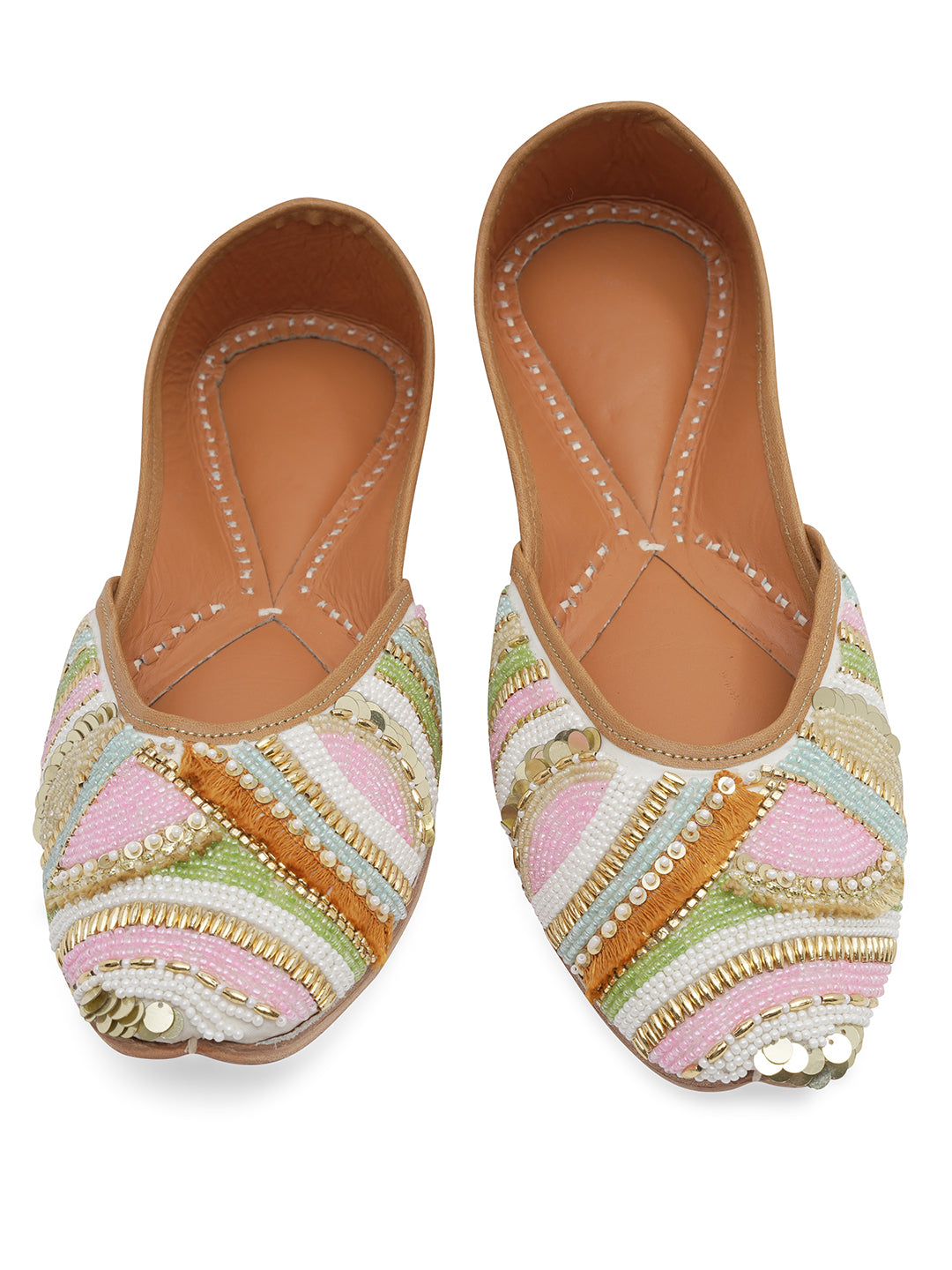 Women Embellished Mojaris Flats