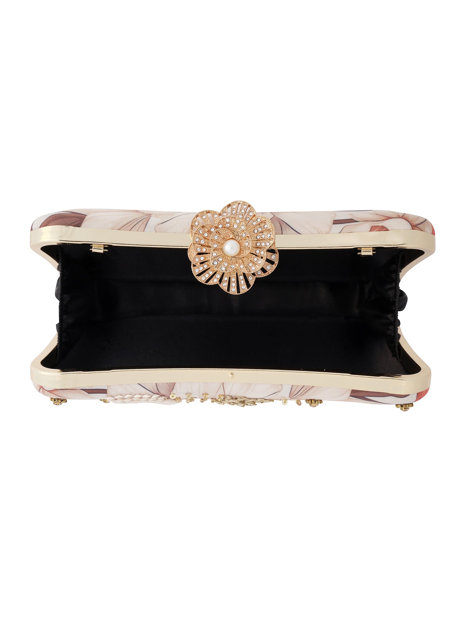 Floral Embellished Party Box Clutch