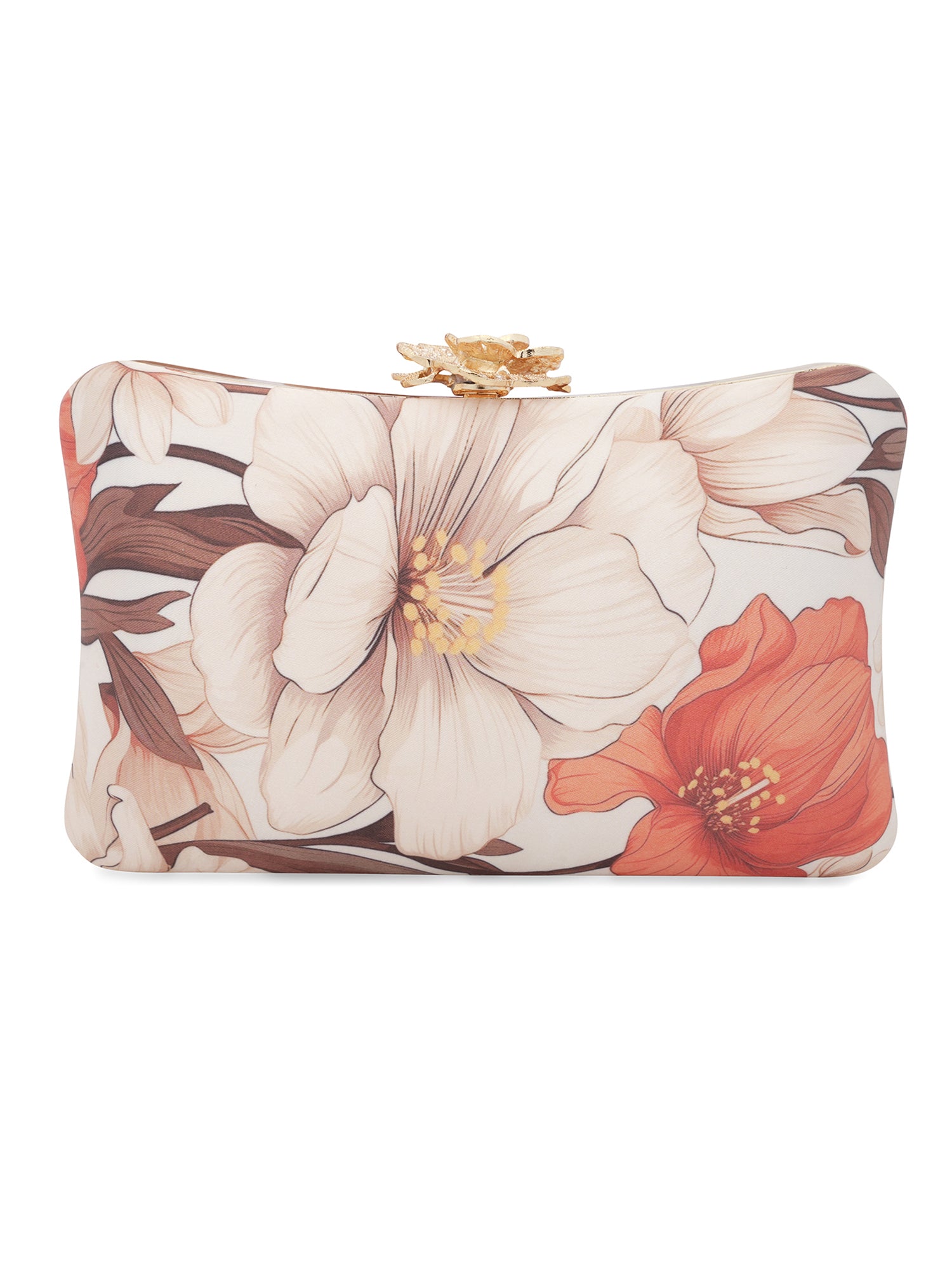 Floral Embellished Party Box Clutch