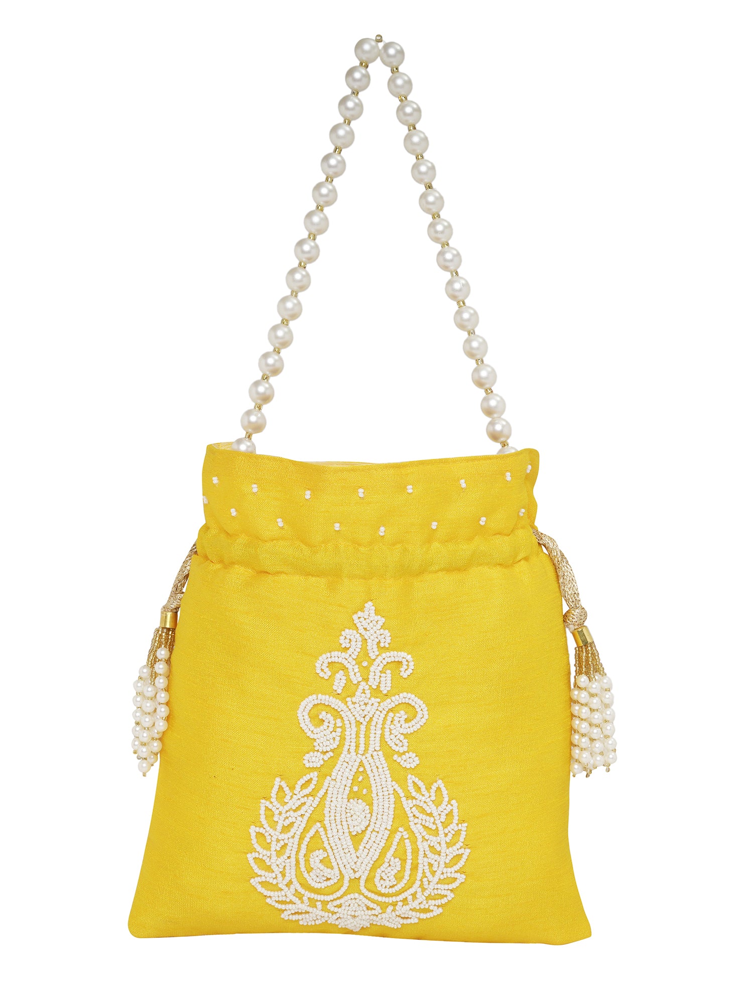 Ethnic Motifs Embroidered Potli Clutch