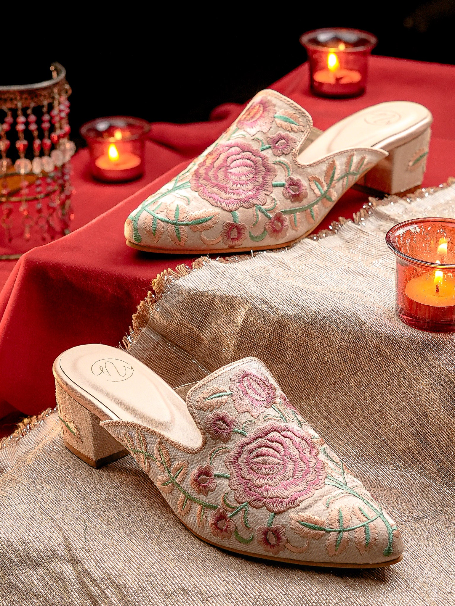 Women Embellished Block Heel Sandals