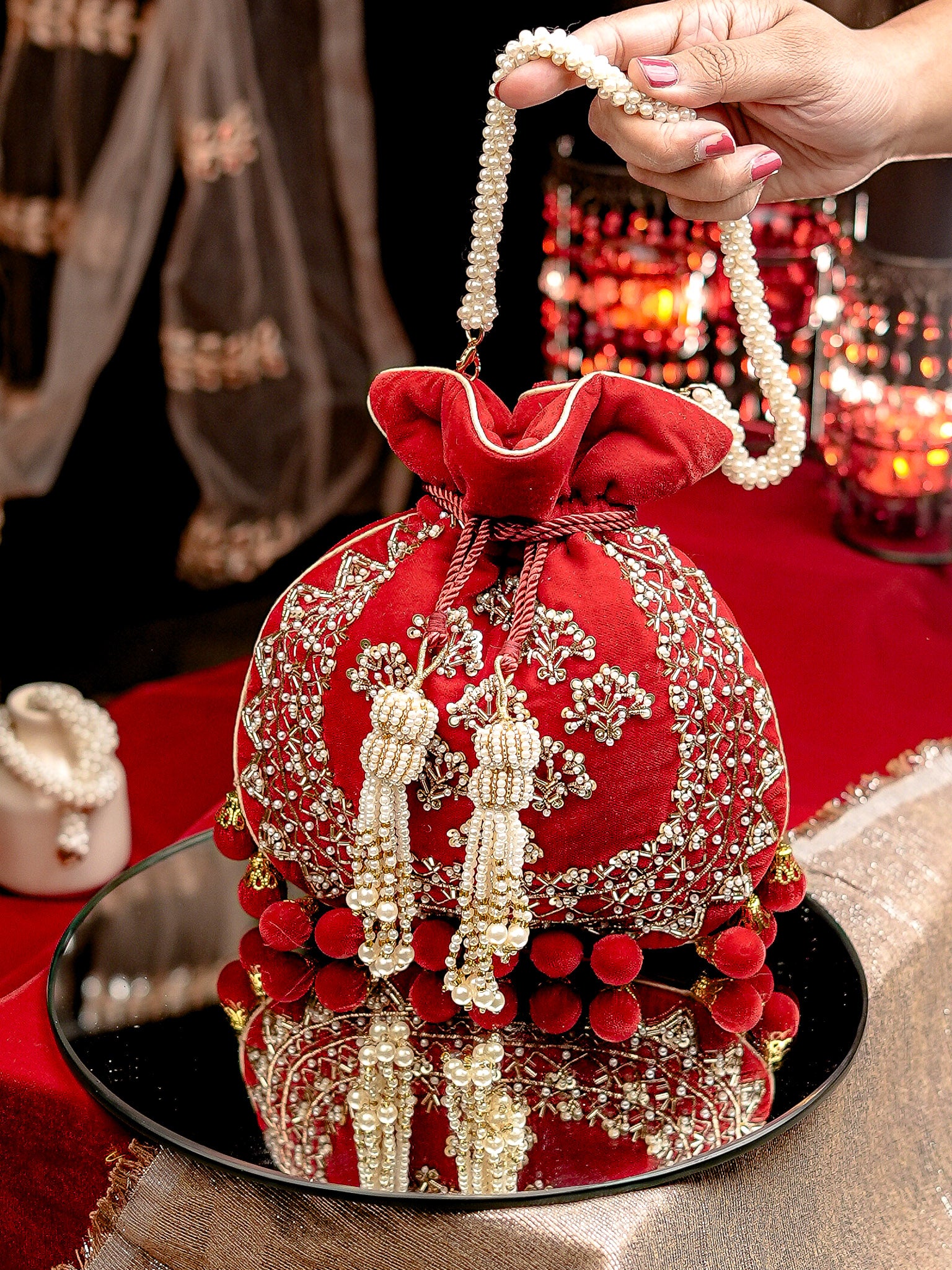 Embroidered Water Resistant Potli Bag
