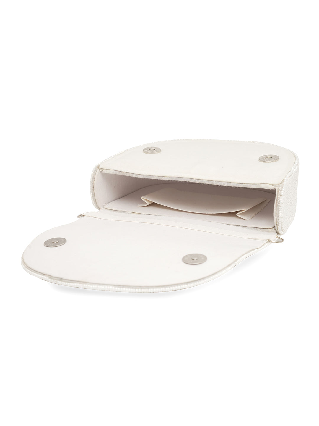 White  Patch Work Embellised Bag