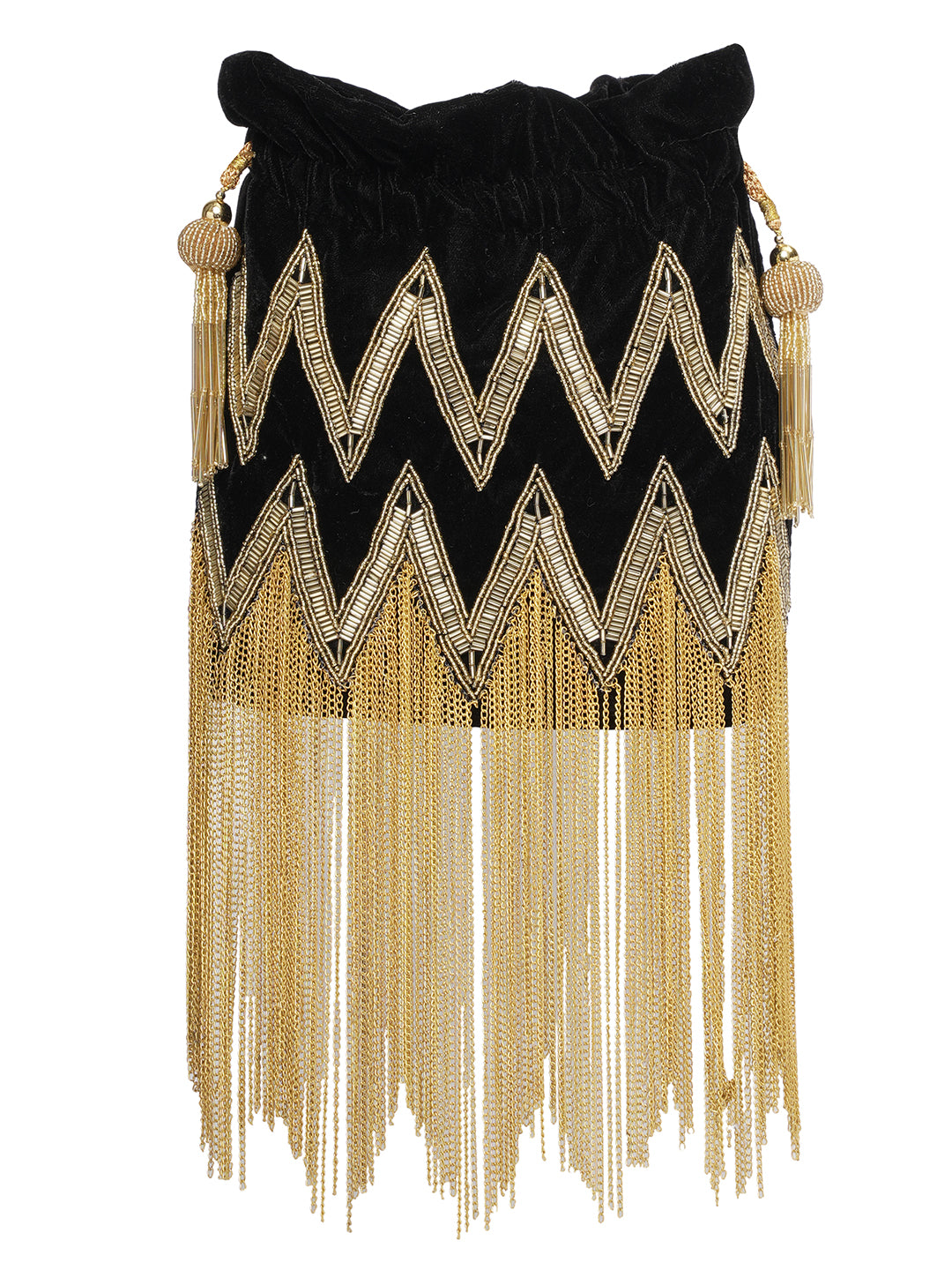 Black_Metal_Drop_Hard_Base_Potli_Bag_nidhi_rathi