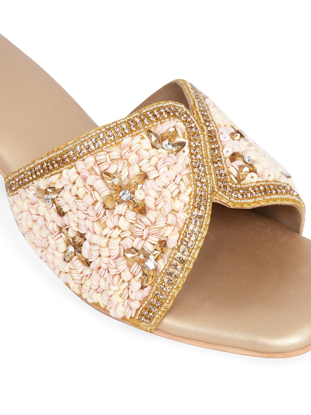 Embellished Party Block Sandals