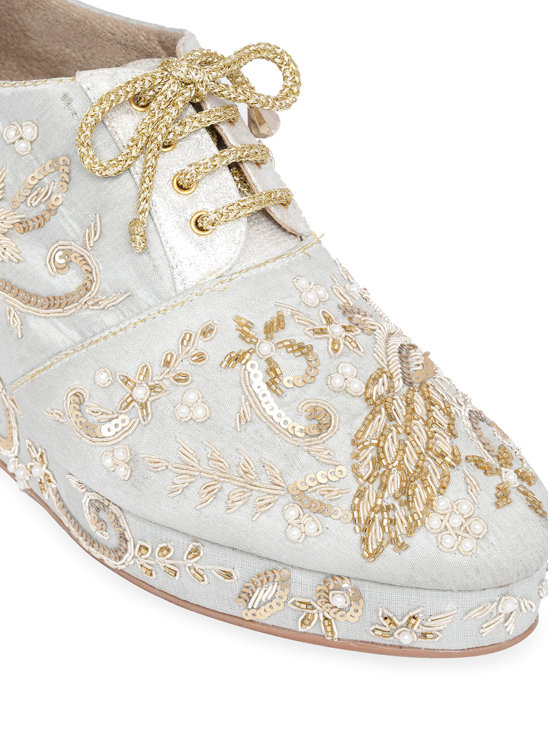 Embellished Party Wedge Sandals