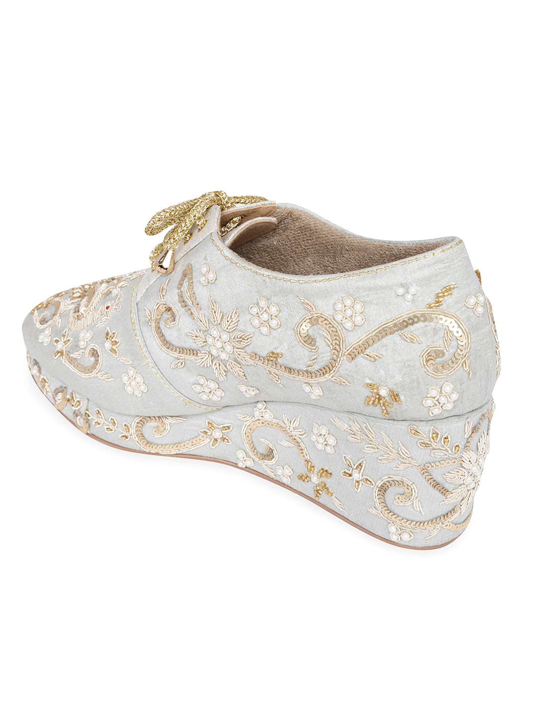 Embellished Party Wedge Sandals