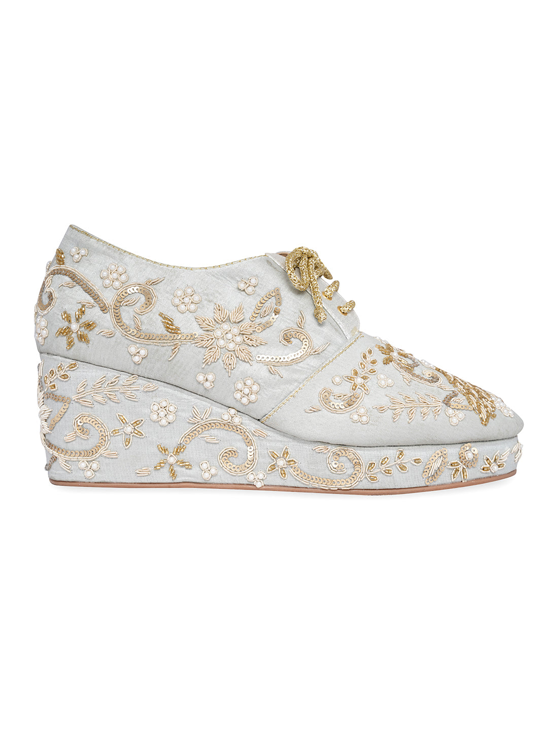 Embellished Party Wedge Sandals