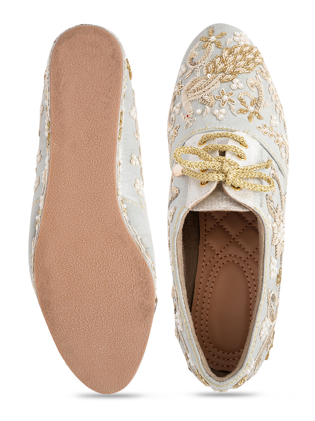 Embellished Party Wedge Sandals