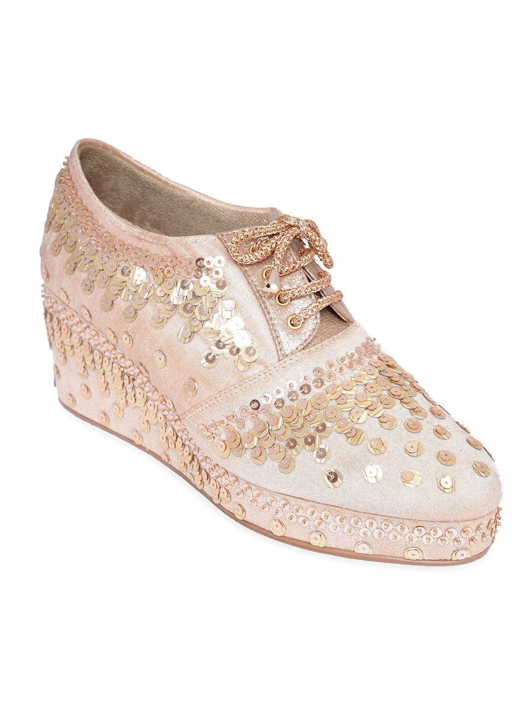 Embellished Party Wedge Sandals