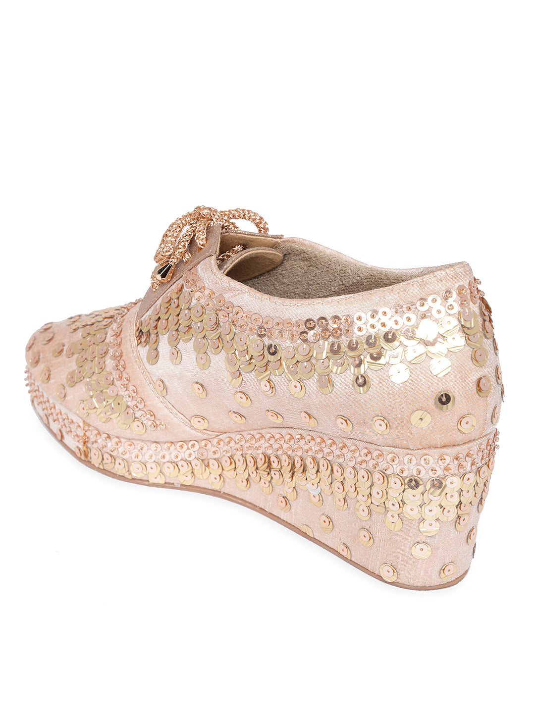 Embellished Party Wedge Sandals