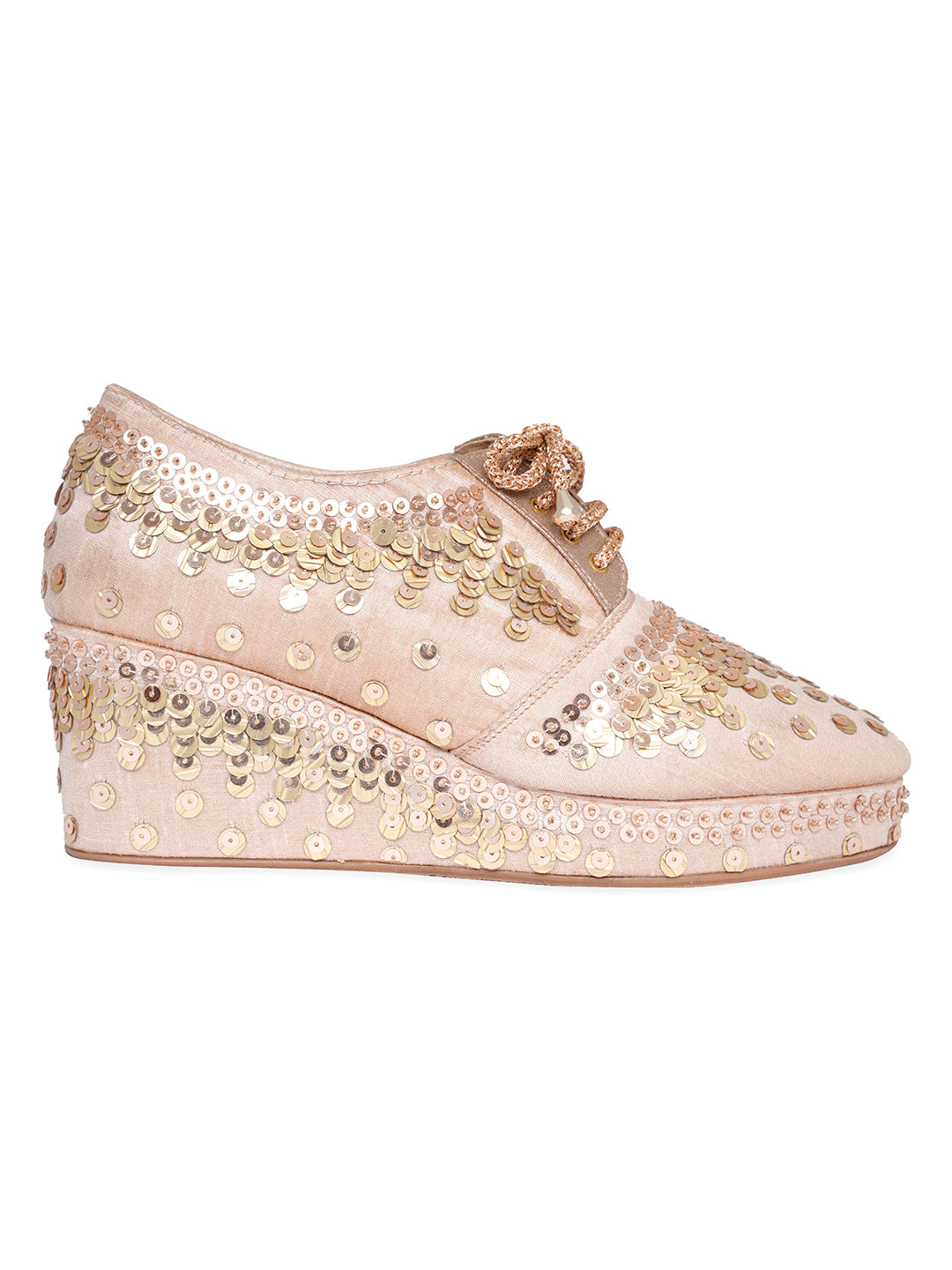Embellished Party Wedge Sandals