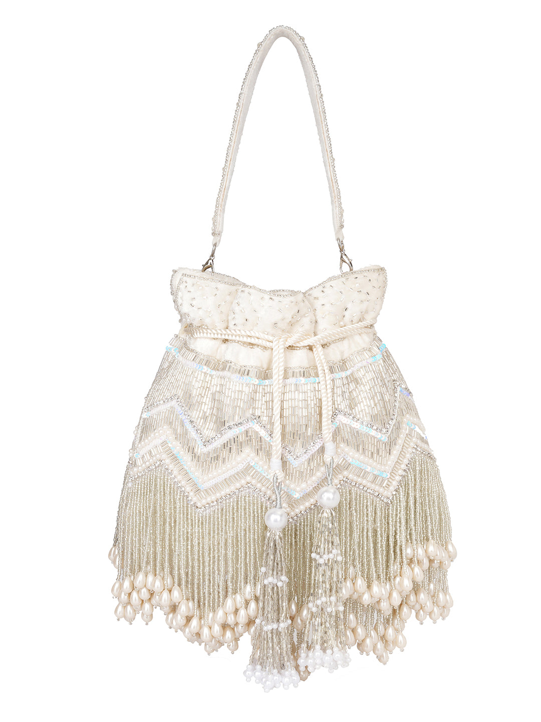 Geometric Embellished Potli Clutch