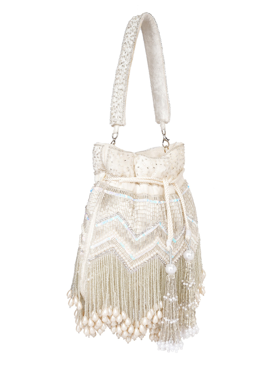 Geometric Embellished Potli Clutch