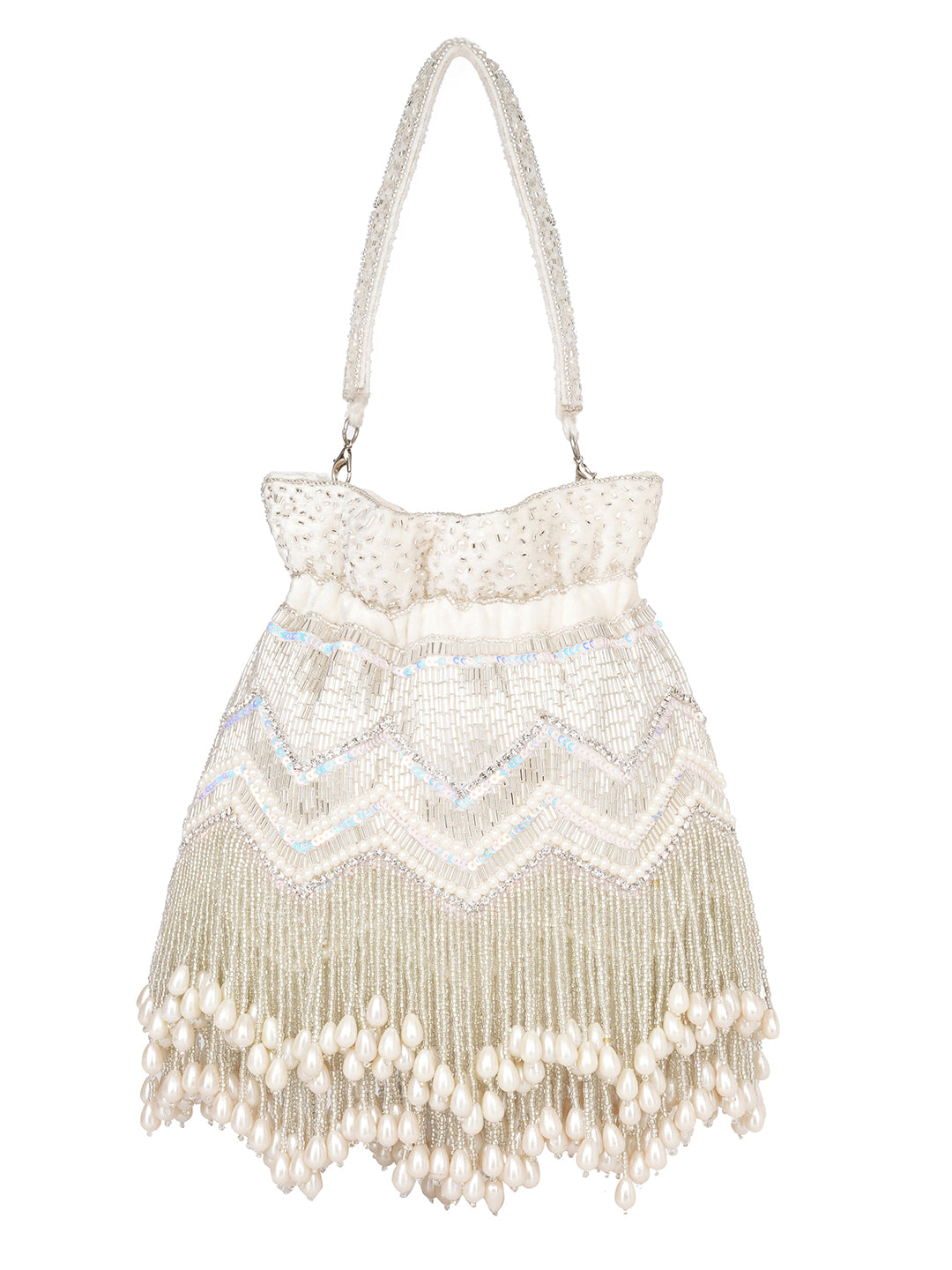 Geometric Embellished Potli Clutch