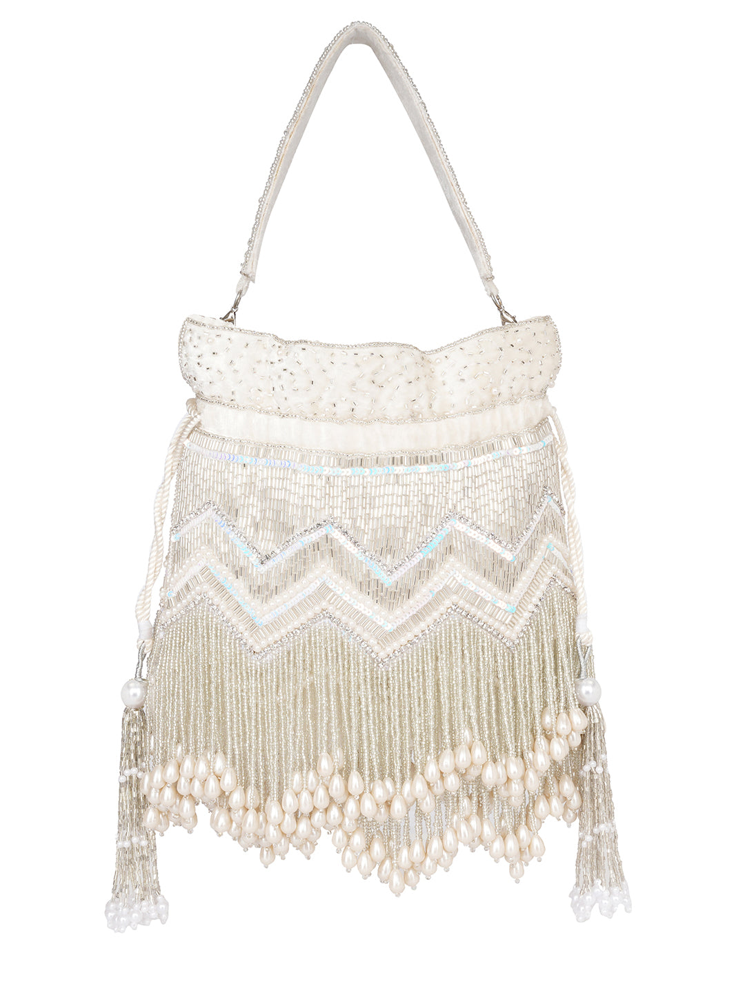 Geometric Embellished Potli Clutch