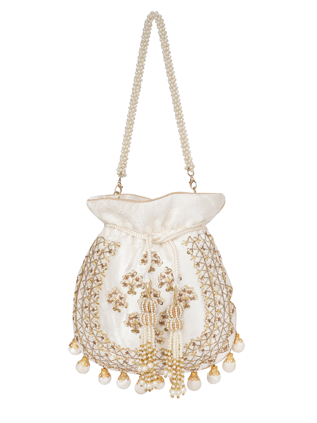 Floral Embroidered Potli Clutch