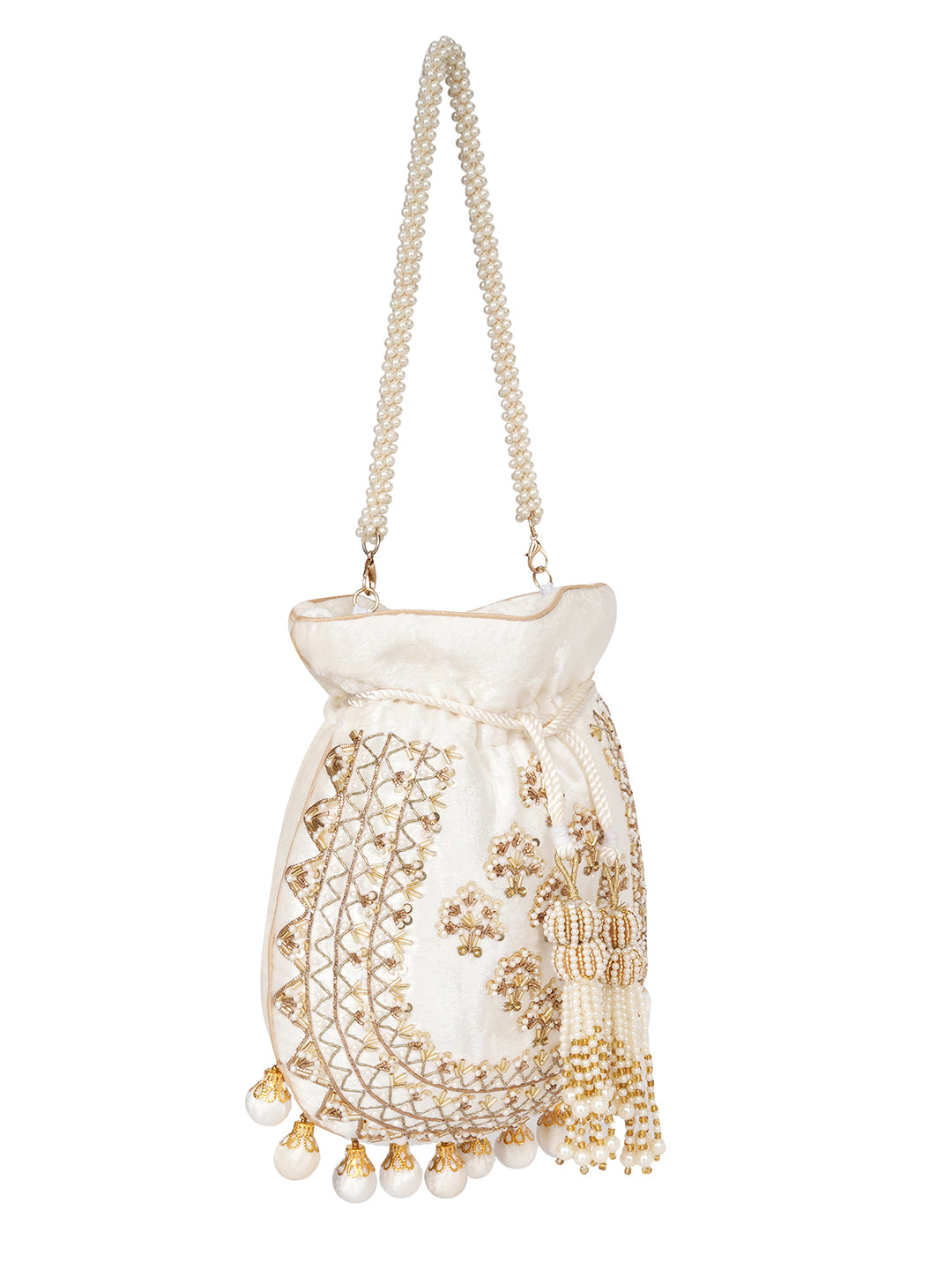 Floral Embroidered Potli Clutch