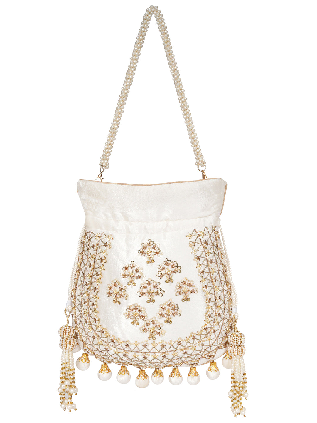 Floral Embroidered Potli Clutch