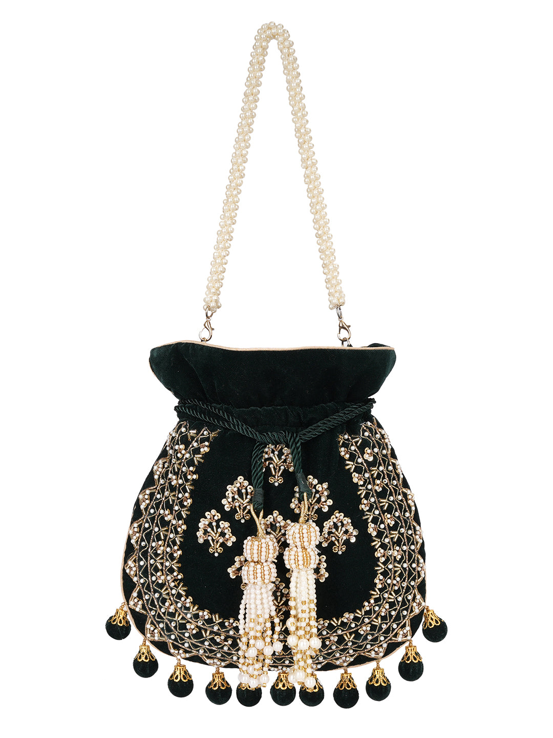 Floral Embroidered Potli Clutch