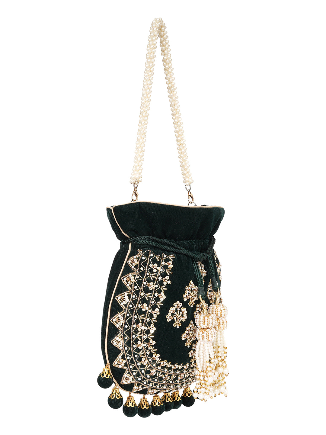 Floral Embroidered Potli Clutch