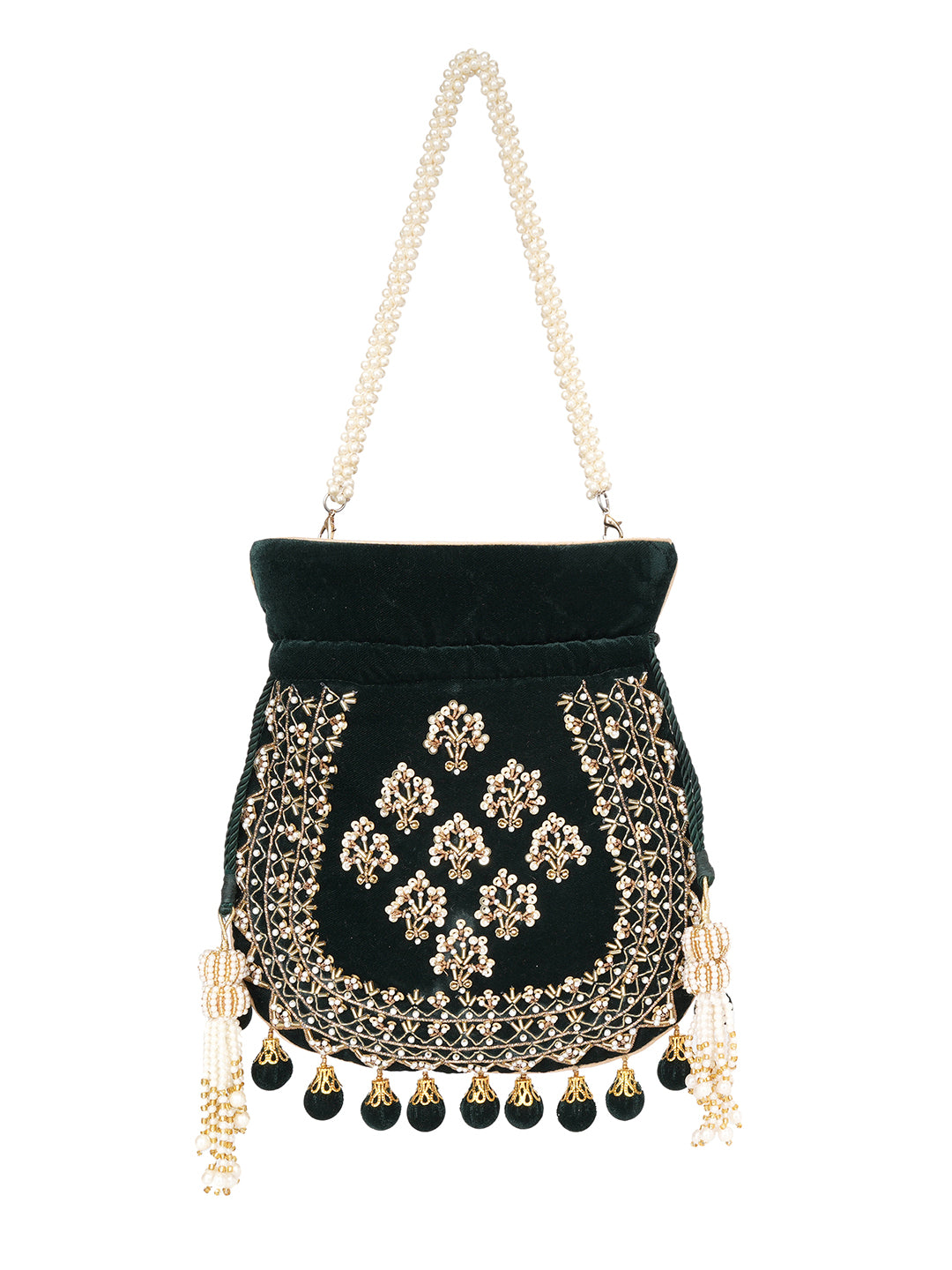 Floral Embroidered Potli Clutch