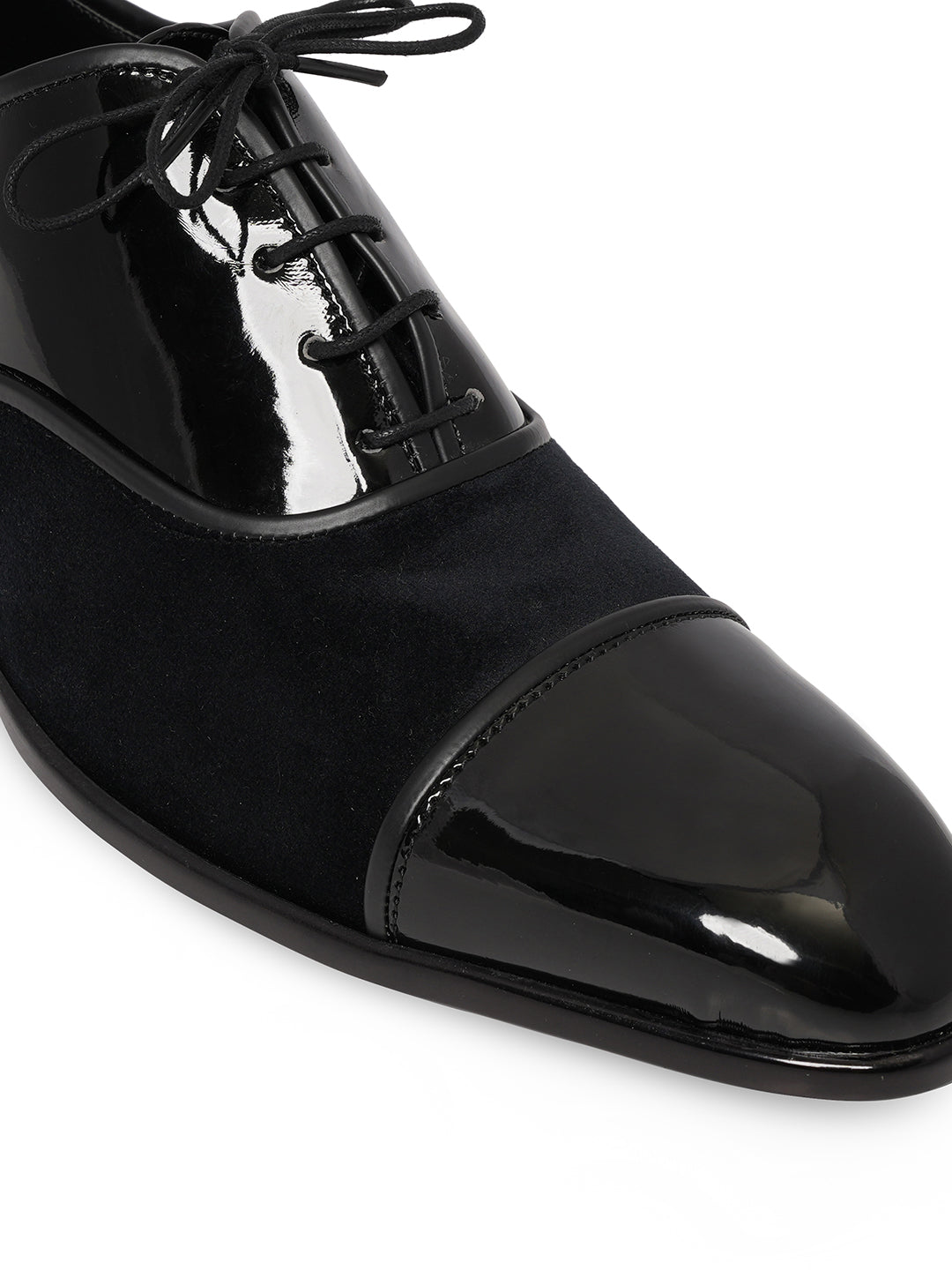 Men Square Toe Mid-Top Derbys
