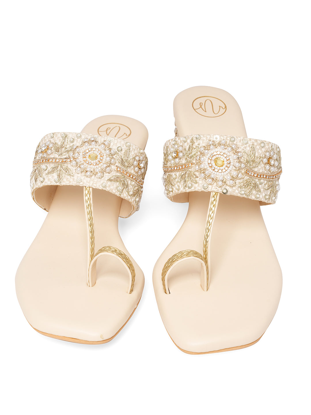 Embellished Party Block Sandals
