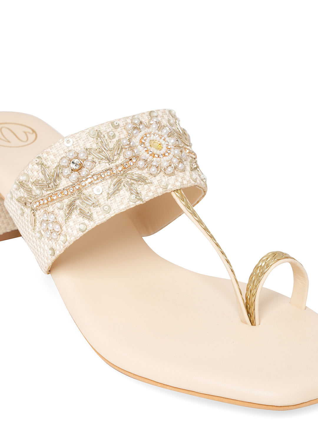 Embellished Party Block Sandals