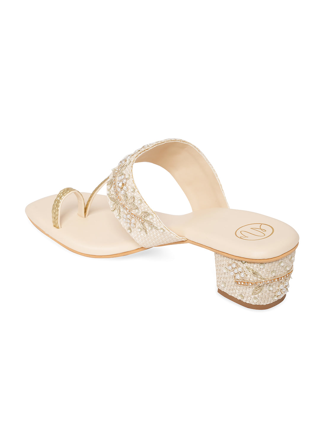 Embellished Party Block Sandals