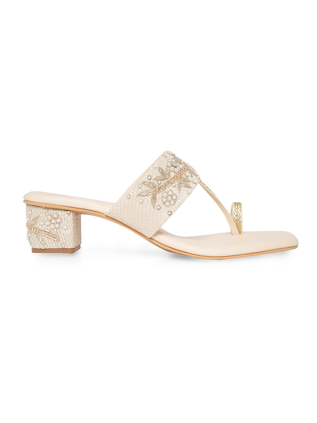 Embellished Party Block Sandals