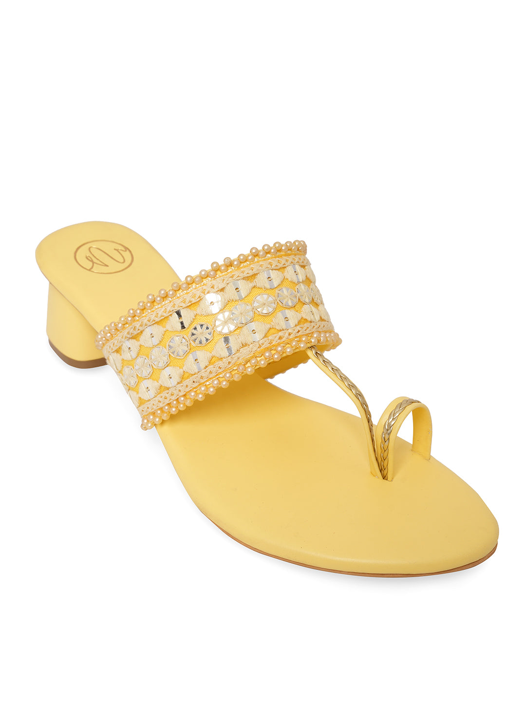 Women Embellished Block Heel Sandals