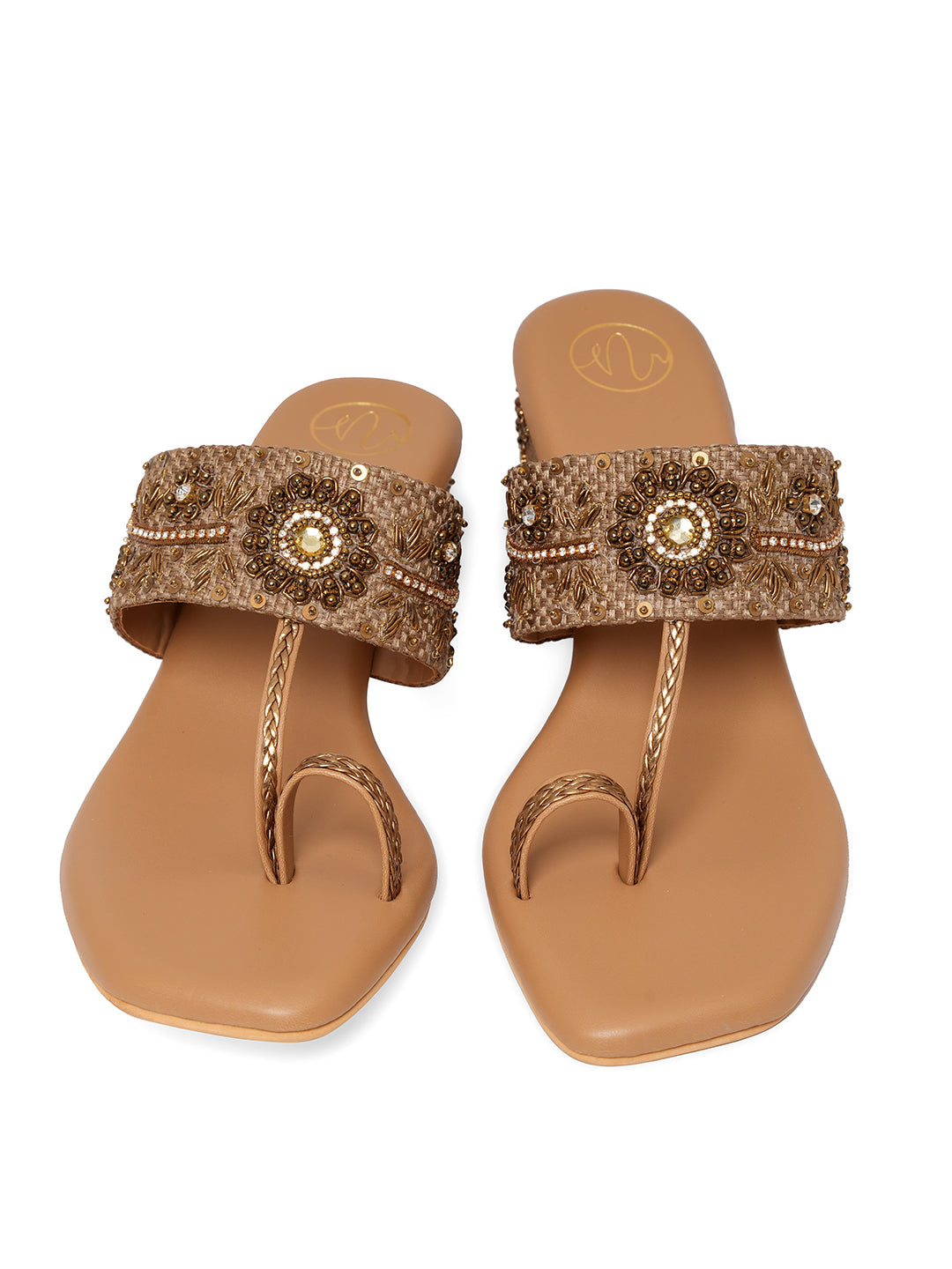 Embellished Party Block Sandals