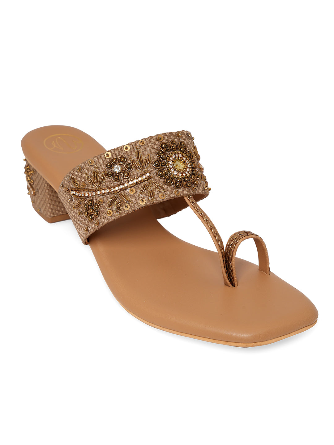 Embellished Party Block Sandals