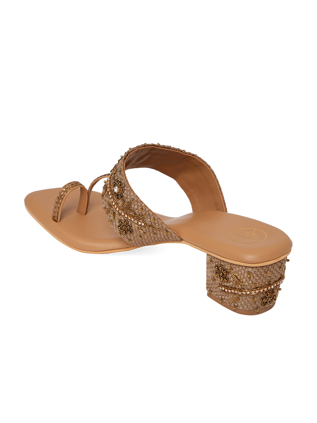 Embellished Party Block Sandals