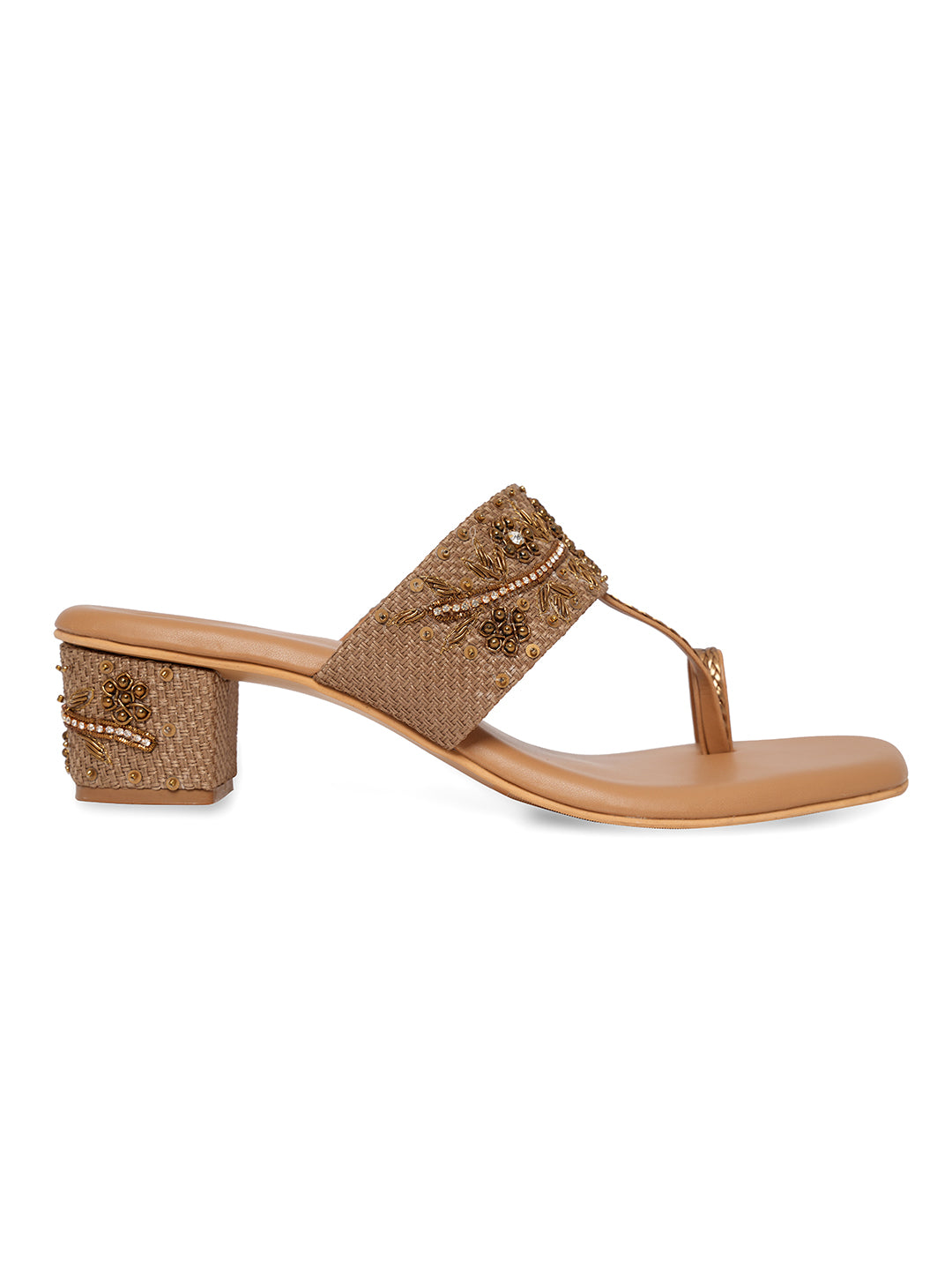 Embellished Party Block Sandals