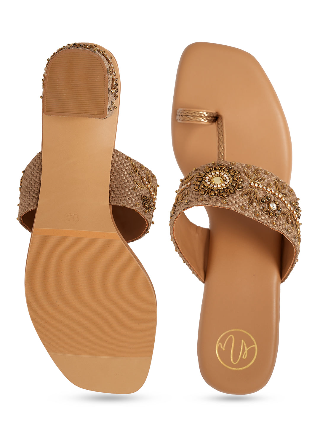 Embellished Party Block Sandals