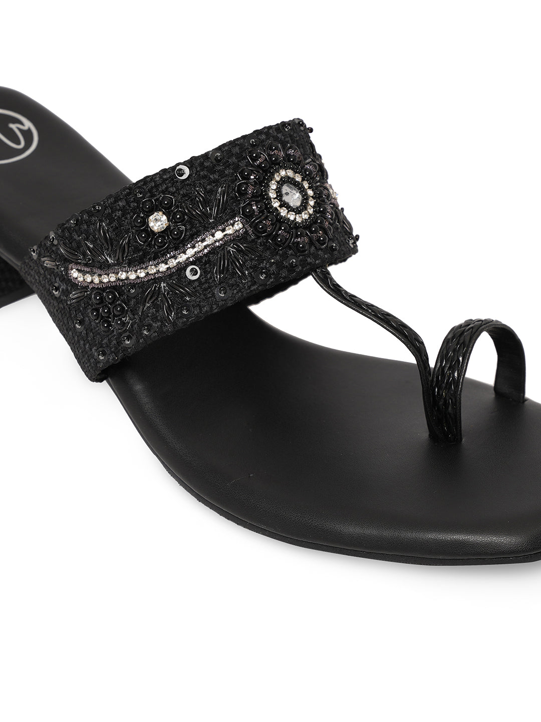 Embellished Party Block Sandals