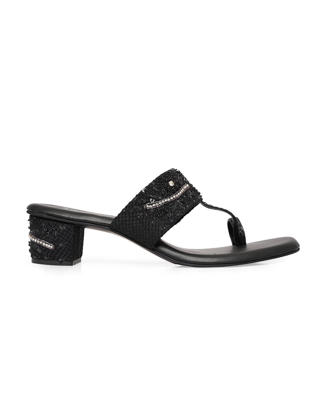Embellished Party Block Sandals