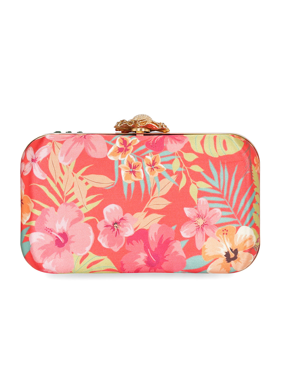 Embroidered Water Resistant Box Clutch