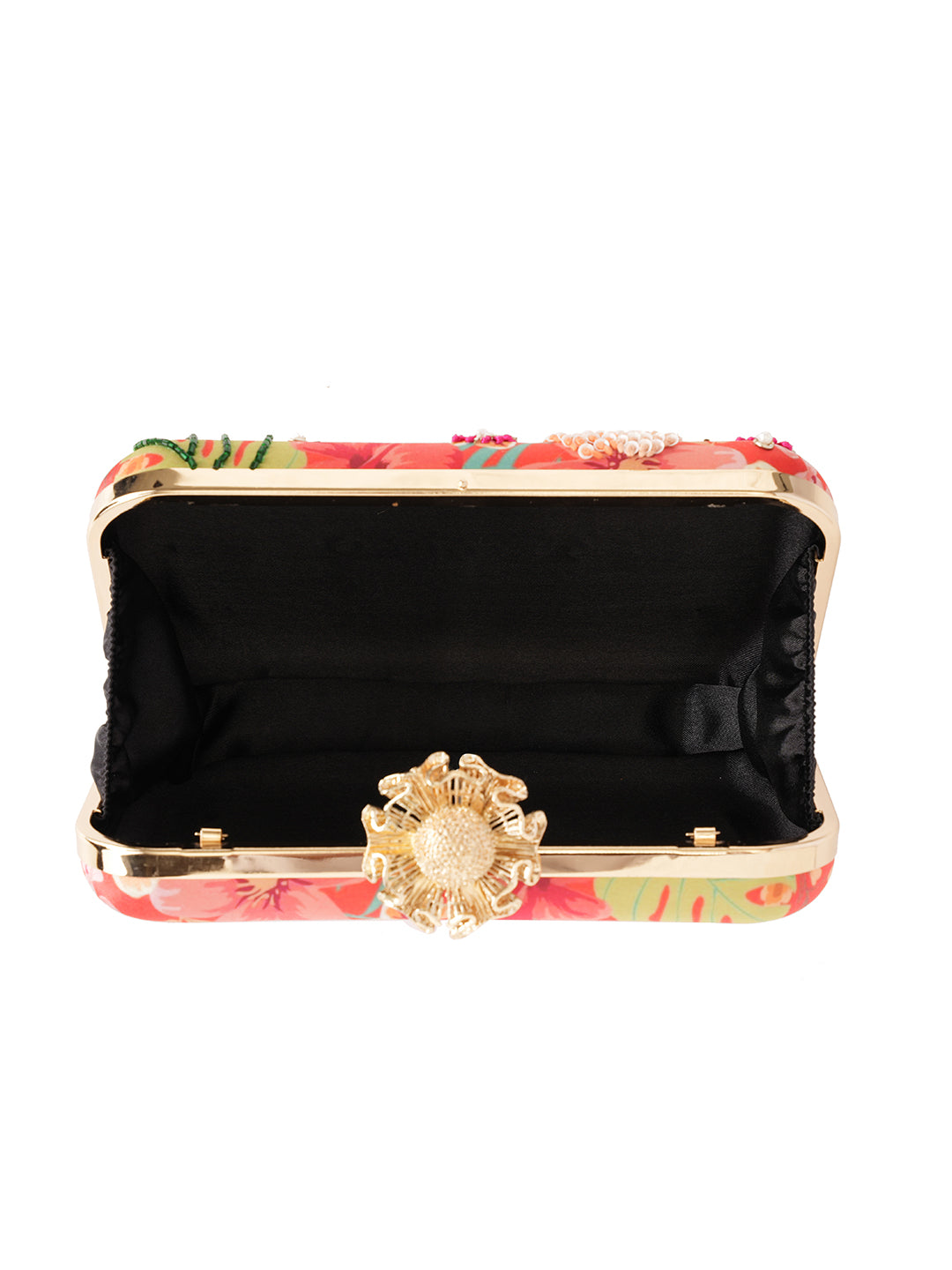 Embroidered Water Resistant Box Clutch