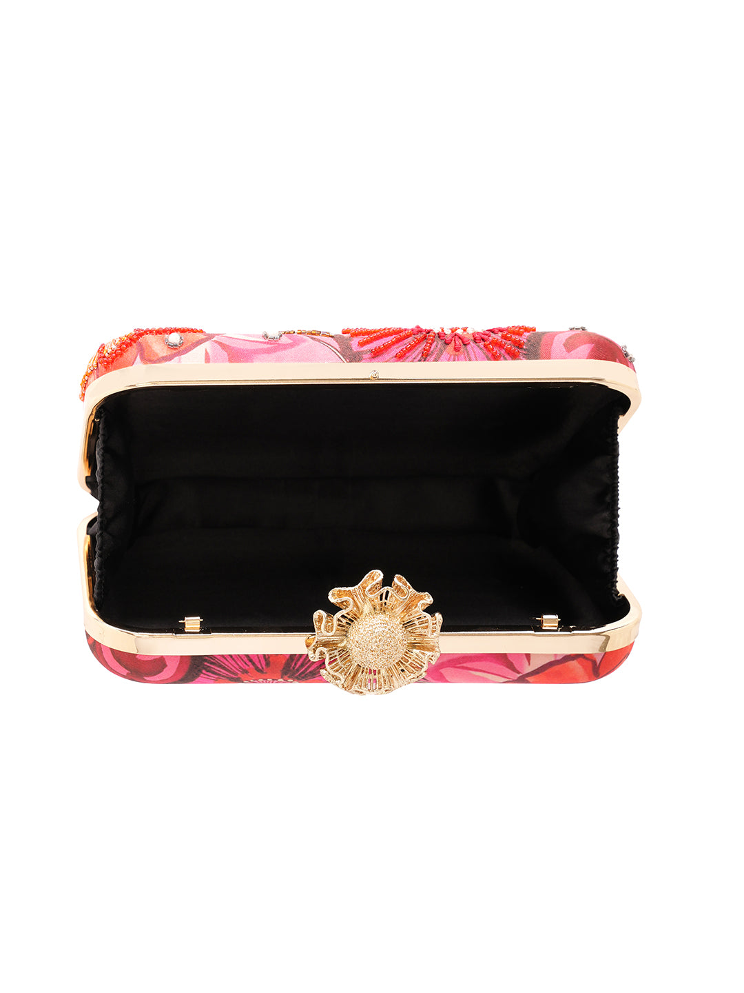 Embroidered Water Resistant Box Clutch
